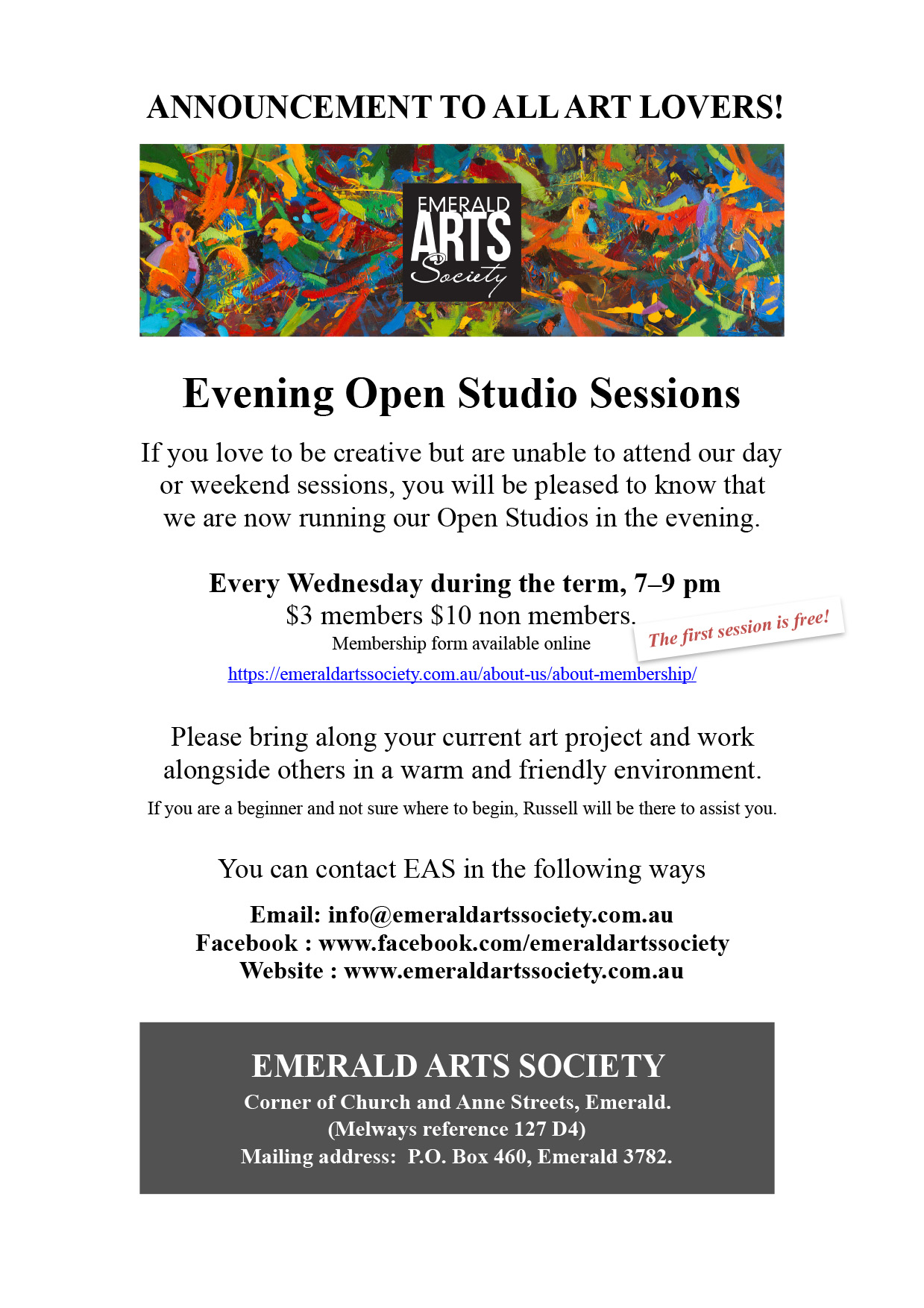 You are currently viewing 2024 Classes: Wednesday Evening Open Studio